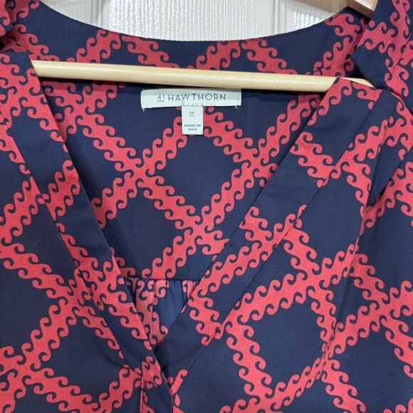 41Hawthorne Shelley Split Neck Blouse size 2x - Picture 3 of 6